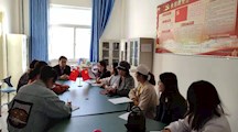 我院医学系党支部全体党员及各教研室主任共同学习党课《 践行初心使命——开创富民兴临新局面》 